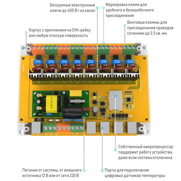 Блок управления смесительными контурами RS485 купить в Москве