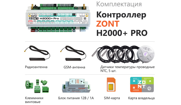 Контроллер ZONT H2000+ PRO купить в Москве